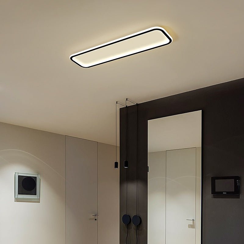 Simple Modern Rectangular Flush Mount Light – 20" &amp; 30" (Black)