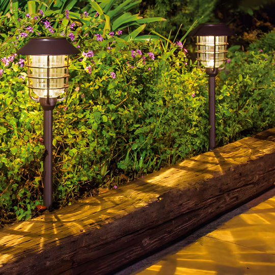 22.8-Inch Solar LED Pathway Light with Hat Top