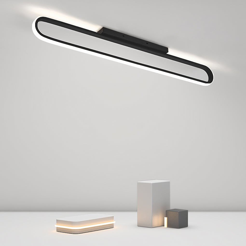 24" Rectangle LED Black Flush Mount Ceiling &amp; Wall Light