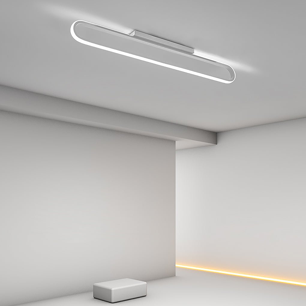 24" Rectangle LED Black Flush Mount Ceiling &amp; Wall Light