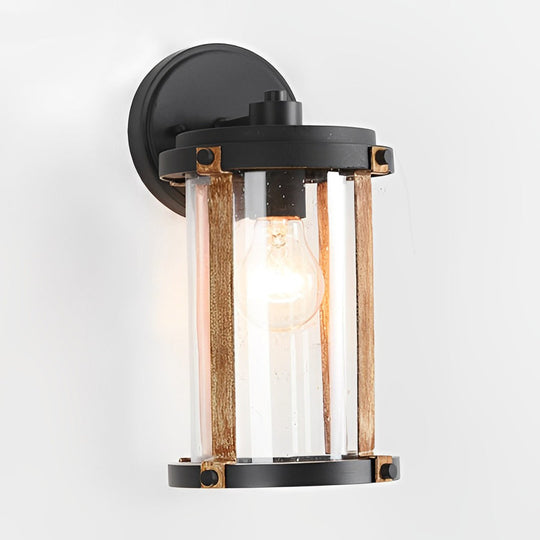 Vintage Waterproof Glass Industrial Outdoor Wall Sconce Light