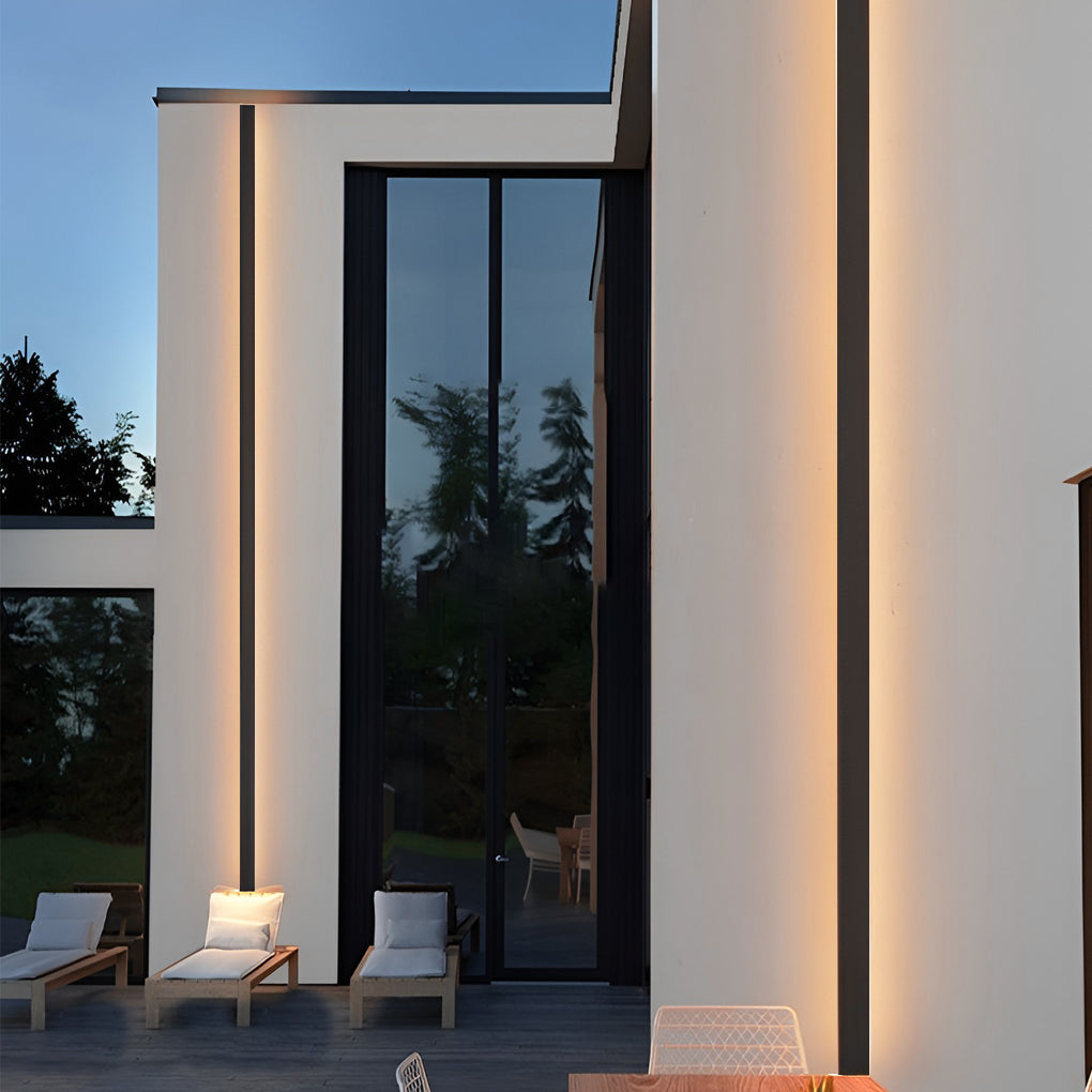 Black Long LED Linear Lights Wall Lights Outdoor LED Lighting
