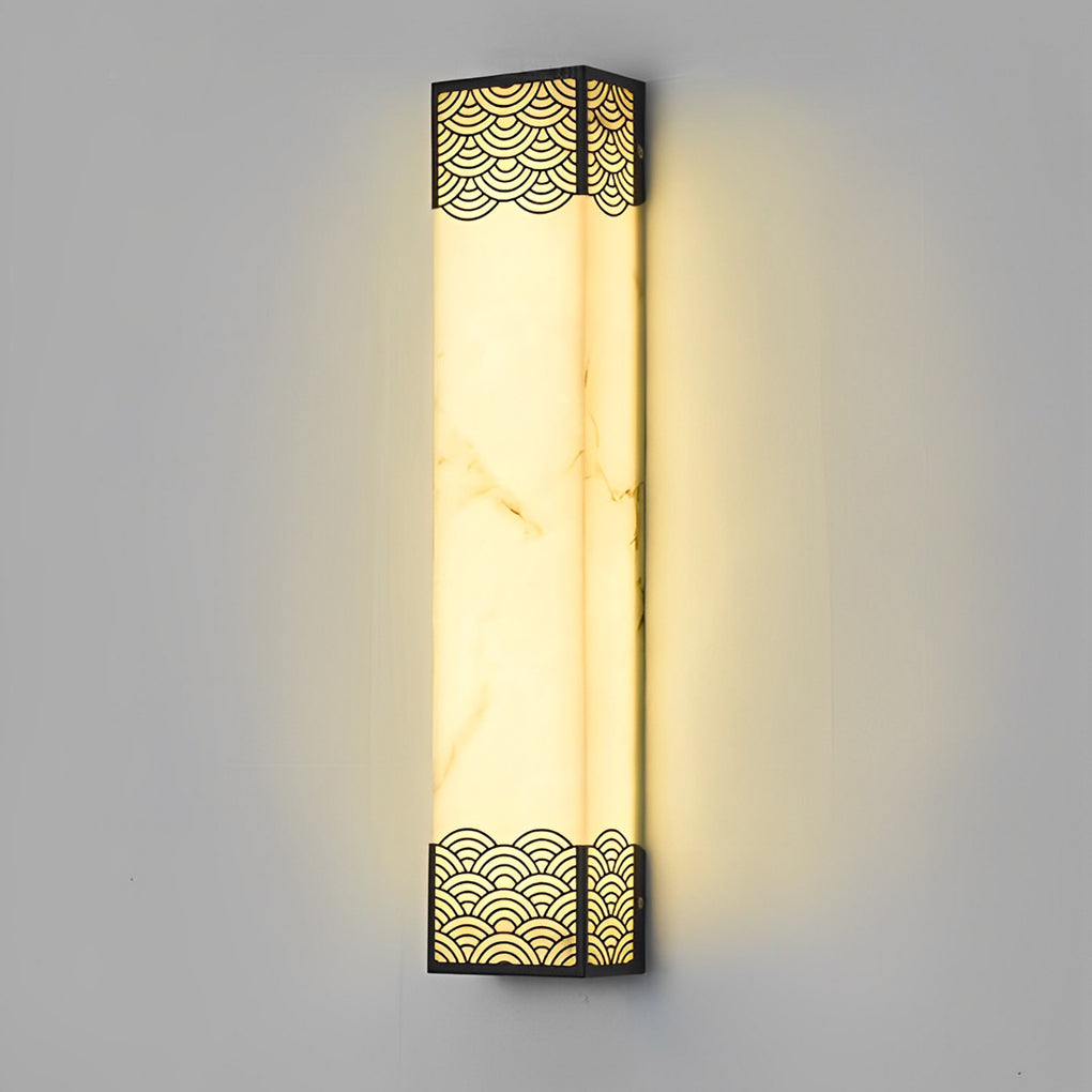 Rectangular Resin LED Waterproof Vintage Outdoor Wall Lamp