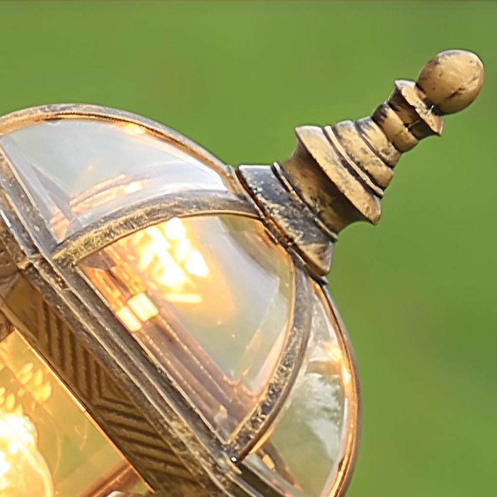 Vintage Golden LED Outdoor Pathway Light European Lawn Lamp