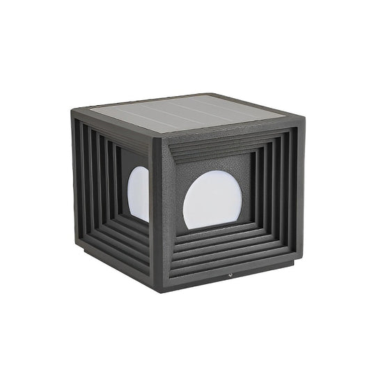 Square Solar Powered Waterproof LED Fence Post Lights