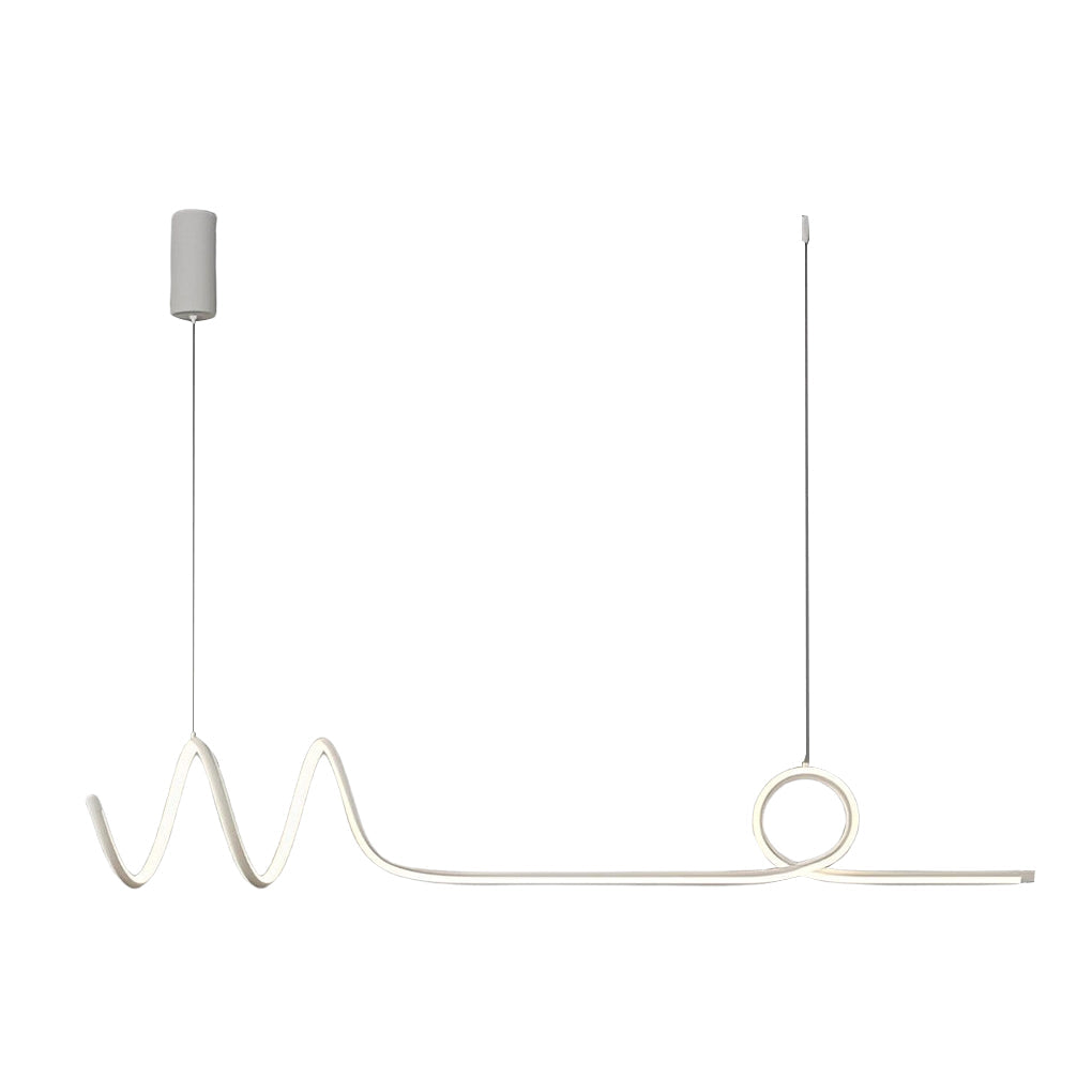 Minimalist Waves Circular Stepless Dimming LED Intelligent Chandelier