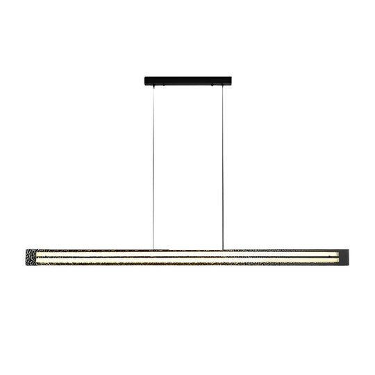 Circular Strip Copper Glass LED Stepless Dimming Nordic Chandelier