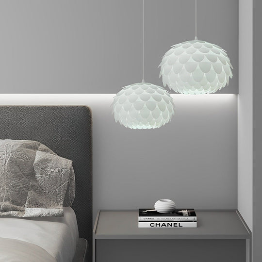 Round Fish Scales Three Step Dimming LED Modern Pendant Light