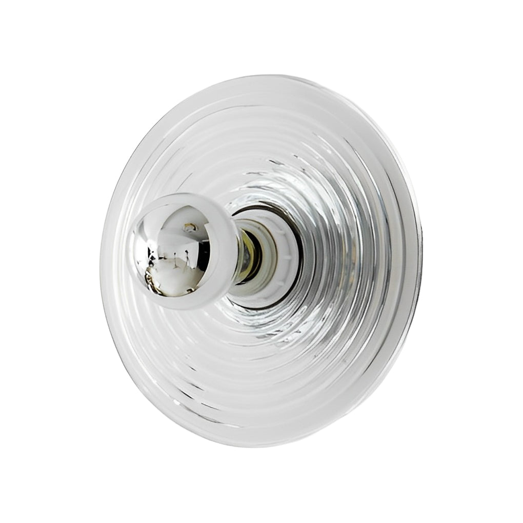 Round Stripes Glass Electroplated Modern Wall Lamp