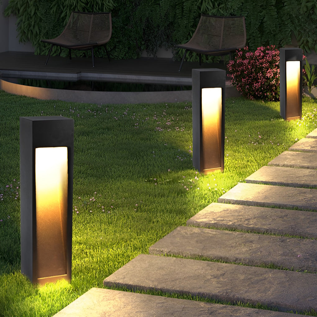 Industrial Rectangular LED Pathway Light 5W Waterproof Fixture with Open Slide Illumination