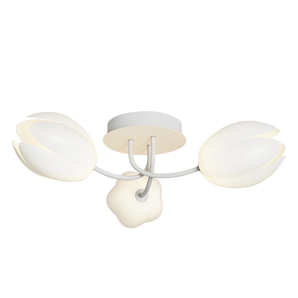 Tulips Flowers G9 14W White Minimalist Ceiling Light Chandelier