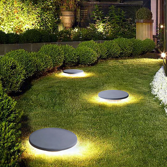 Halo Bottom Emitting LED Ground Solar Lights Durable &amp; Elegant for Outdoors