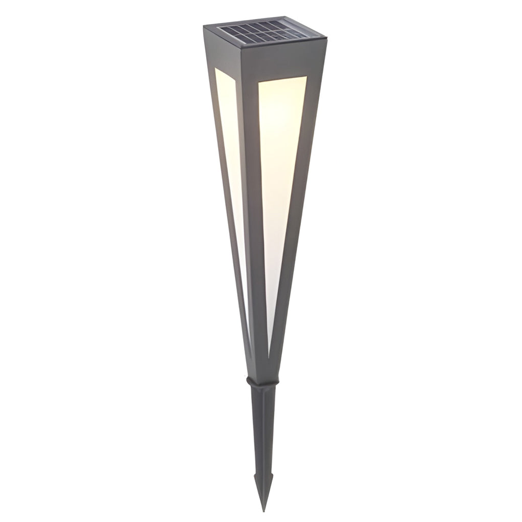 Adjustable RGB Solar LED Pathway Light with Square Top and Conical Base