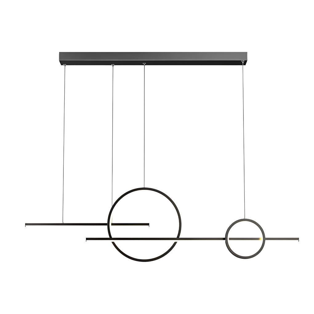 Circles Three-Step &amp; Stepless Dimmable LED Chandelier