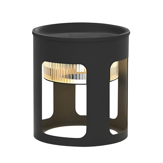 Round Table Lamp with Under-Table Lighting Solar-Powered LED Outdoor Light