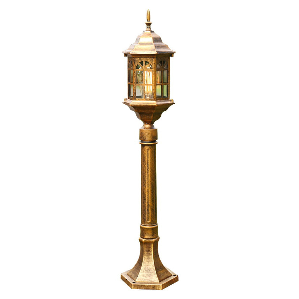 Elegant Slim Black/Bronze Outdoor Post Light with LED