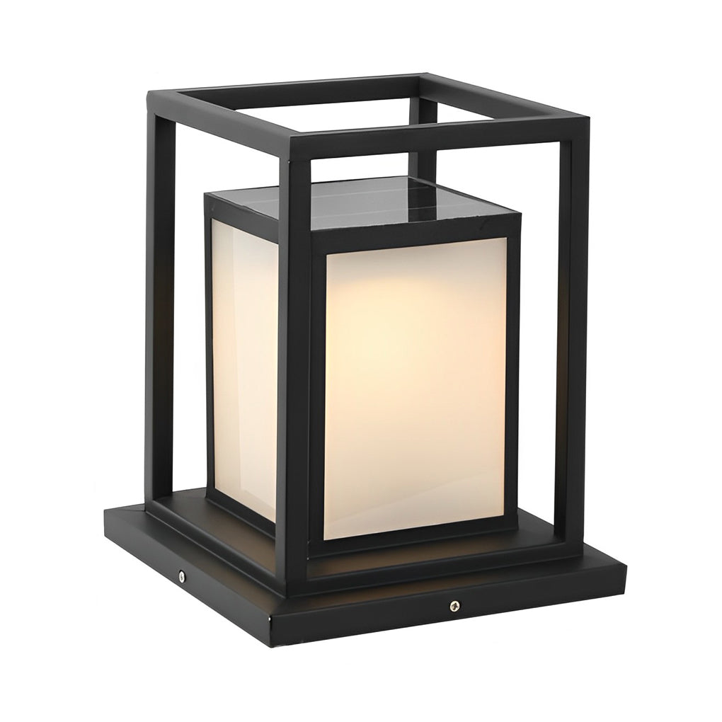 Outdoor Waterproof LED Solar Fence Post Lights Modern Pillar Lamp