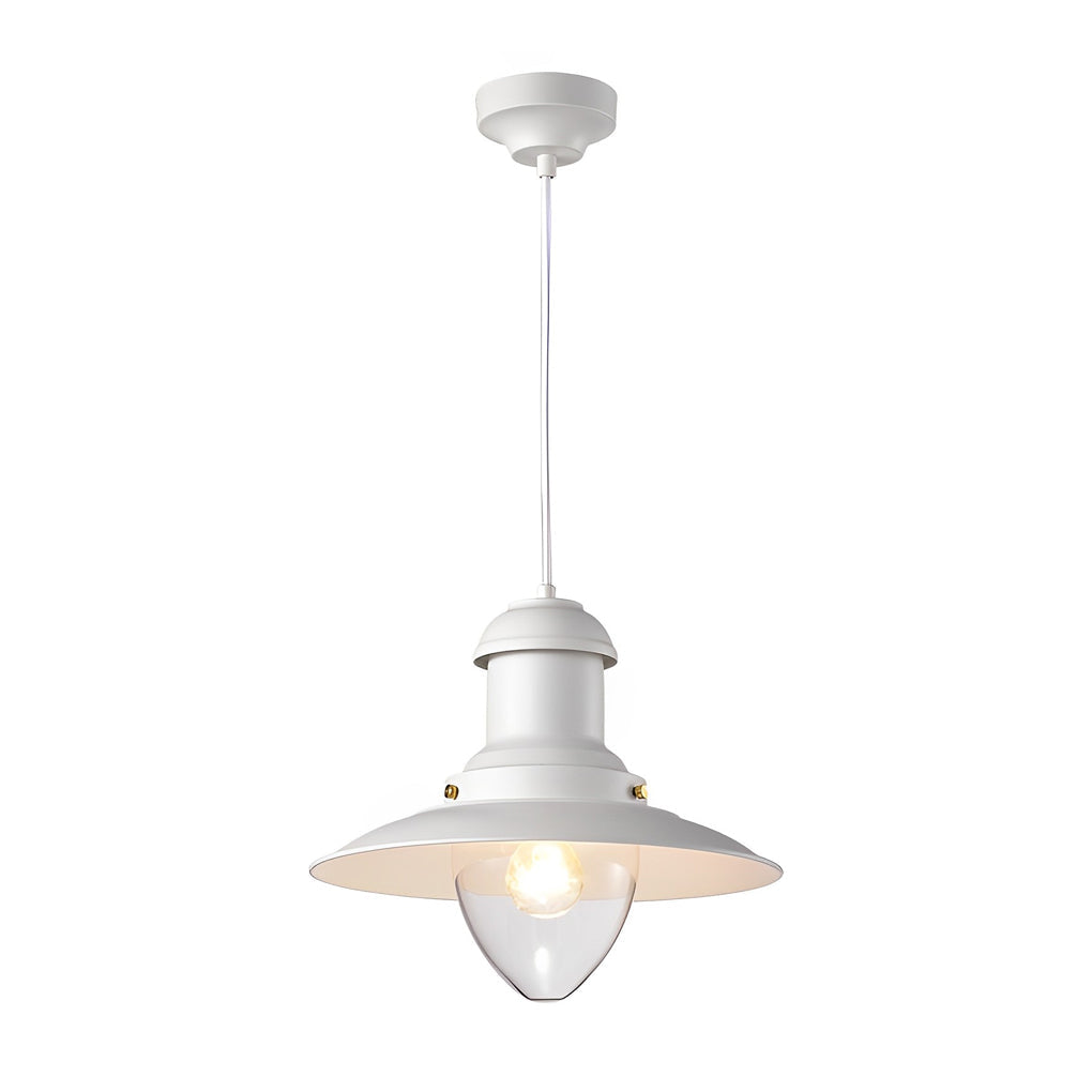 Round Retro Metal Hat Industrial Style Small Chandelier Pendant Light