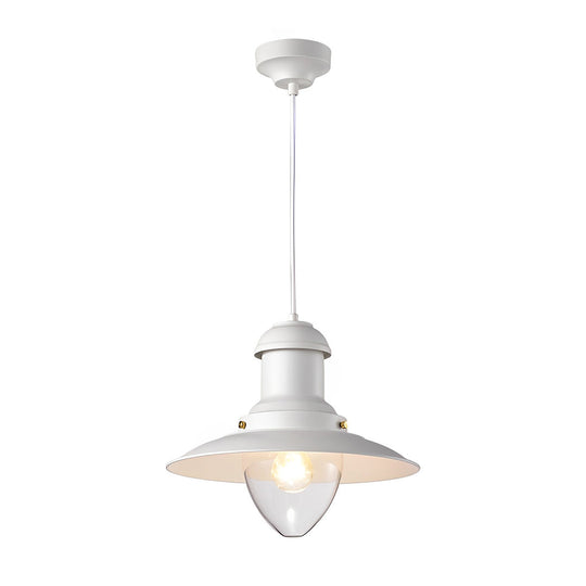 Round Retro Metal Hat Industrial Style Small Chandelier Pendant Light
