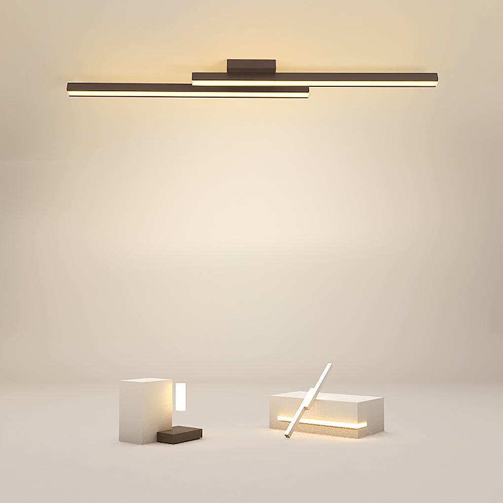 35" Modern Rectangular LED Flush Mount Ceiling Light