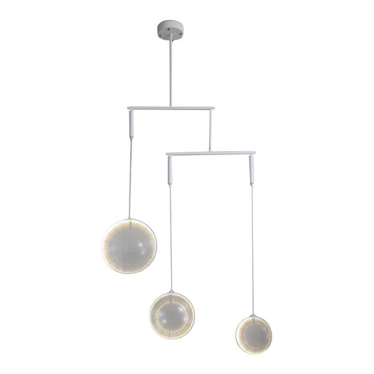 White Focus LED Chandelier – 3/6/9 Lights