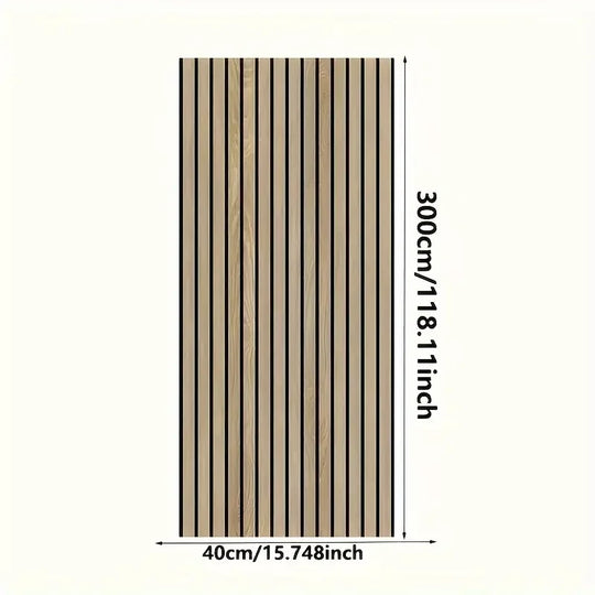 3D Striped Self Adhesive PVC Wall Panel Neutral Tones