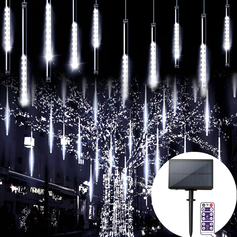 Waterproof Colorful Modern Solar LED Meteor Shower Rain Lights Tree Decor