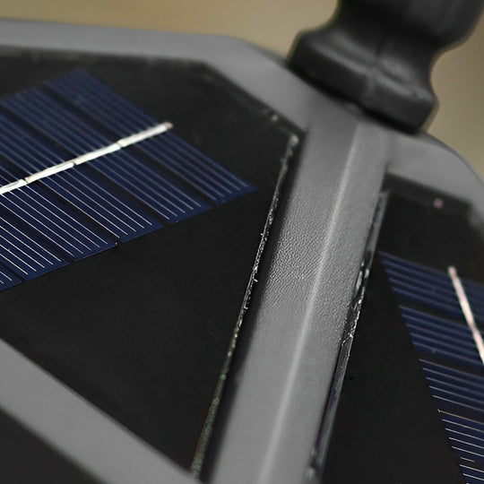 Retro Black Solar &amp; Hardwired Outdoor Pavilion-Inspired Lawn Lamp