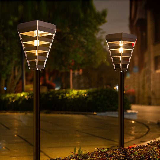 Smart Solar Powered Waterproof LED Outdoor Post Light