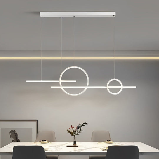 Circles Three-Step &amp; Stepless Dimmable LED Chandelier