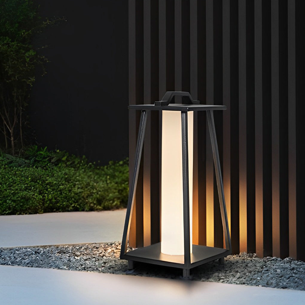 Portable Black LED Outdoor Floor Lamp – Waterproof &amp; Removable