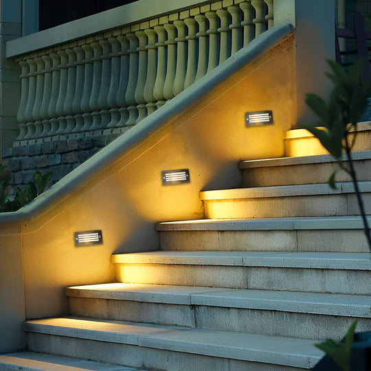 Rectangular &amp; Grilles 3W LED IP65 Stair Wall Recessed Lights