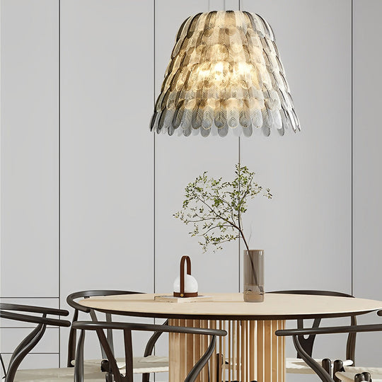 Acrylic Feathers Creative Three Step Dimming Modern Chandelier