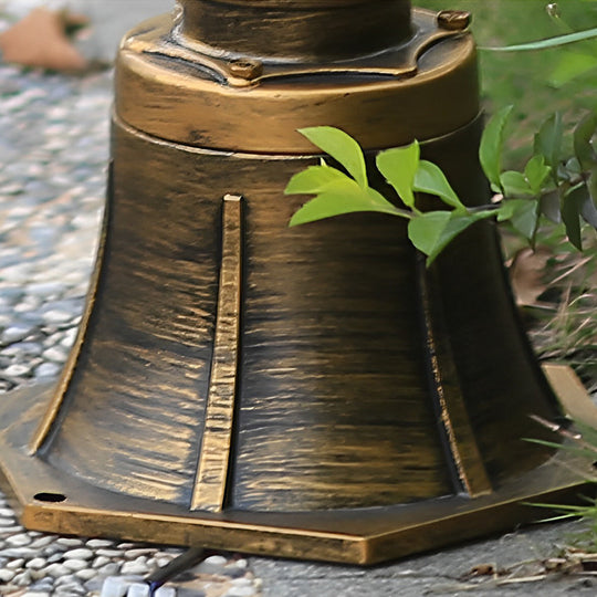 Vintage Golden LED Outdoor Pathway Light European Lawn Lamp