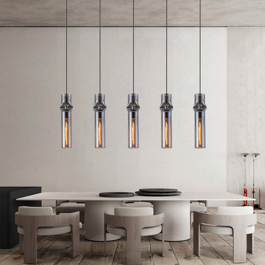 Creative Cylindrical Glass Iron Post-modern Pendant Light