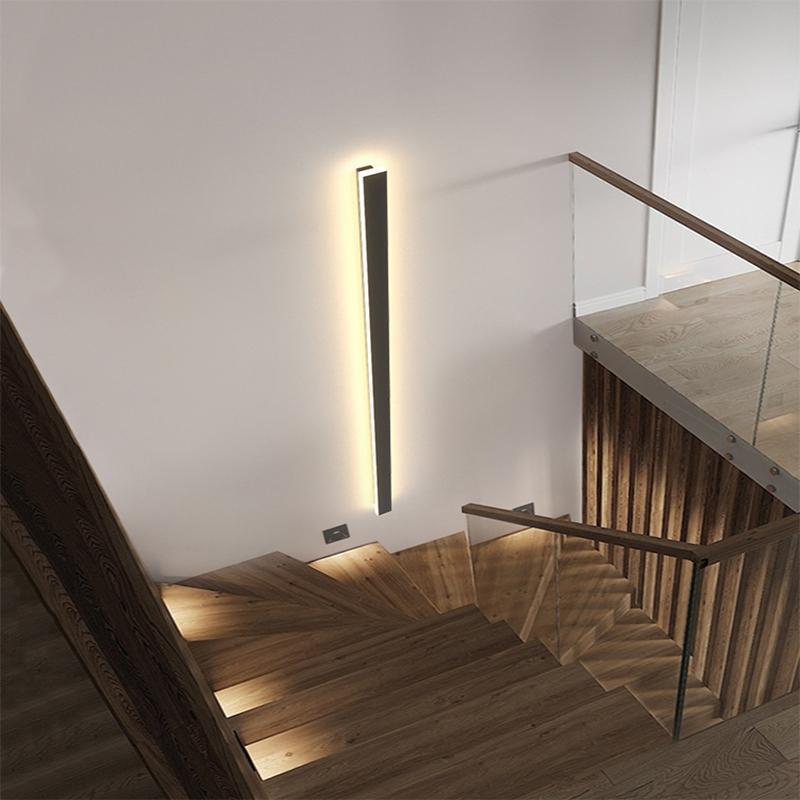 Black Long LED Linear Lights Wall Lights Outdoor LED Lighting