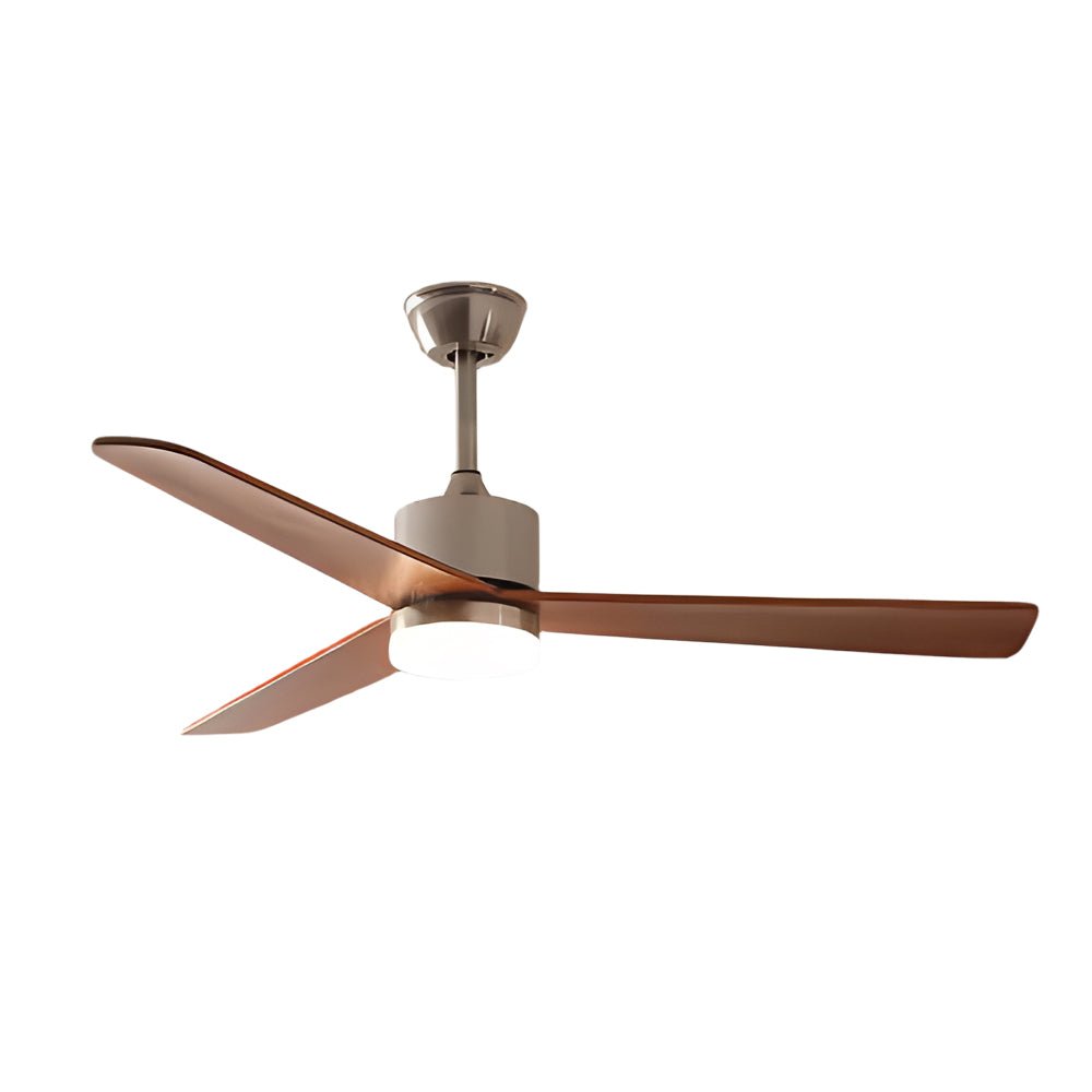 42"/52" Walnut Wood LED Ceiling Fan with Remote – 6 Speeds &amp; 3 Color Modes