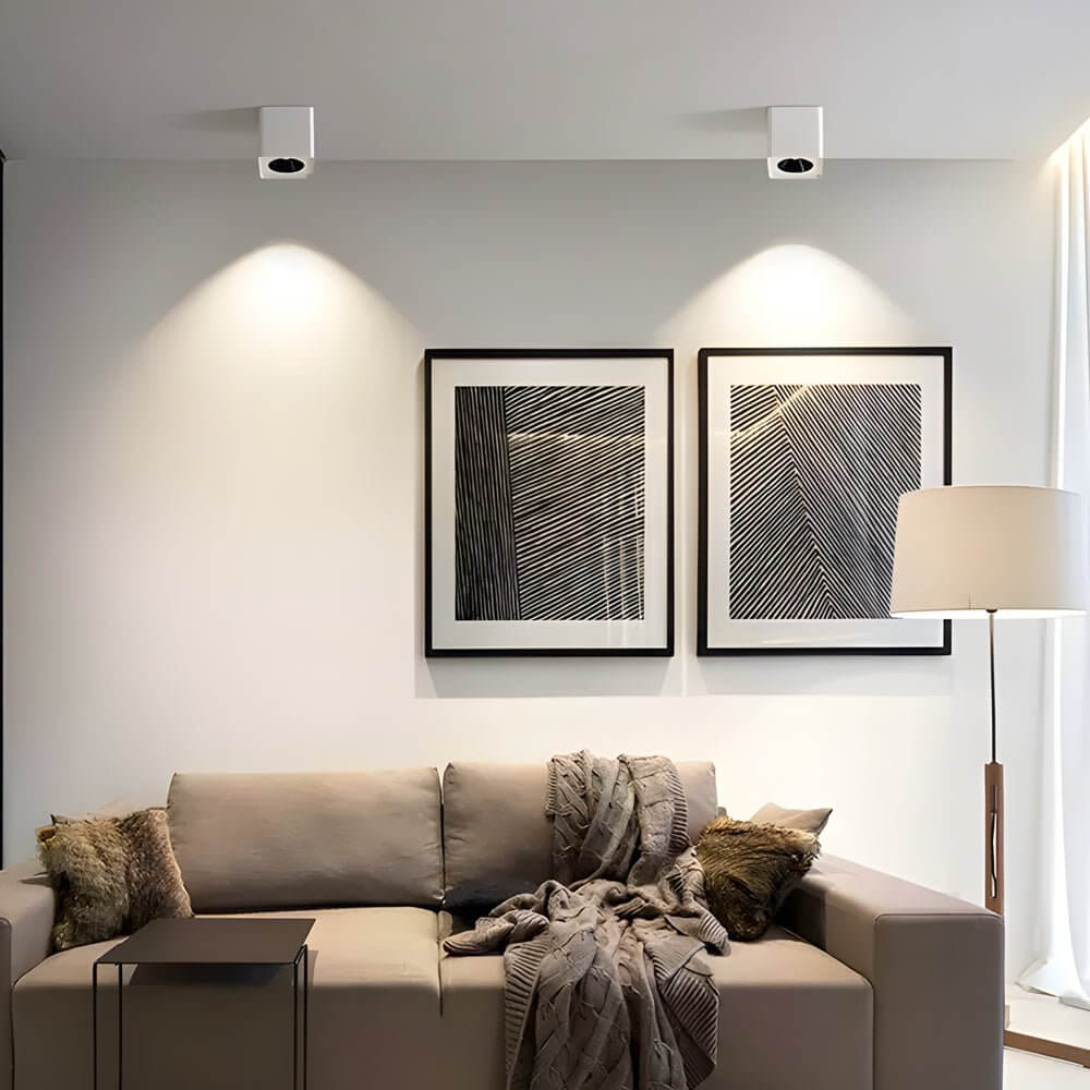 4.3-Inch Square 7W COB LED Flush Mount Spotlight
