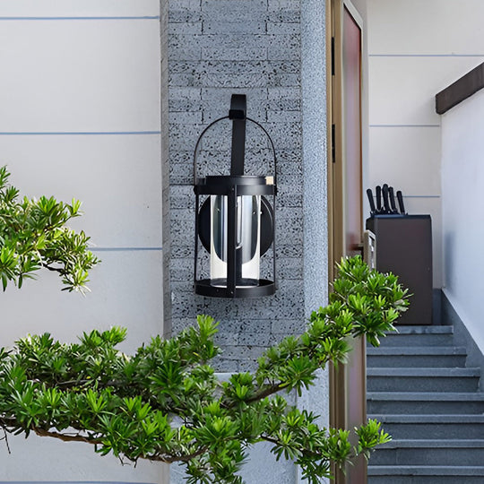 Portable Lantern Shaped Solar LED Waterproof Outdoor Wall Sconce