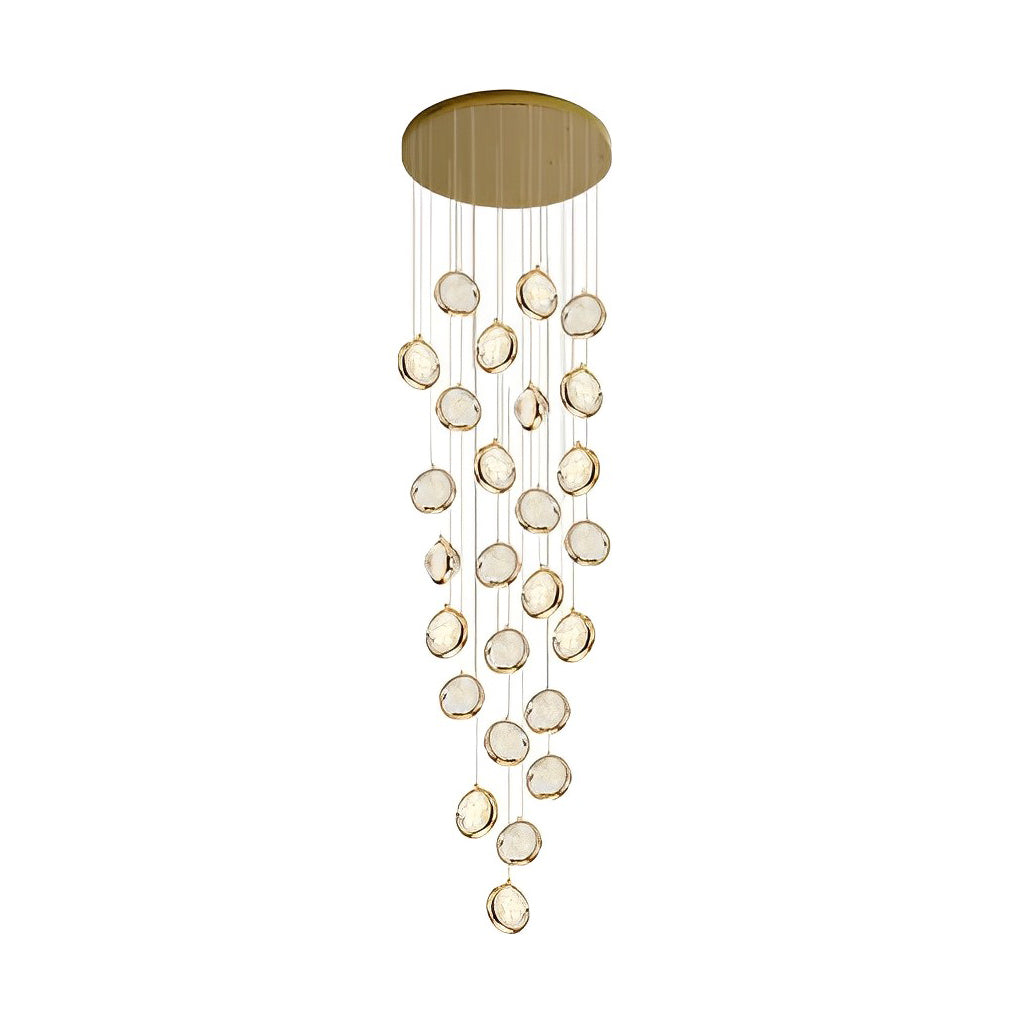 Global Crystal Cluster Adjustable Luxury Staircase Chandelier