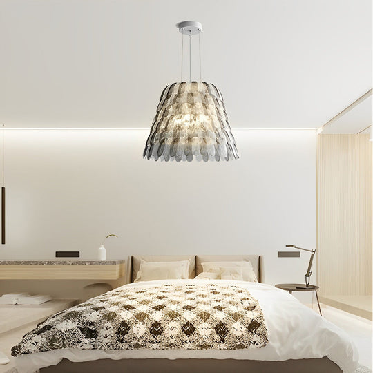 Acrylic Feathers Creative Three Step Dimming Modern Chandelier
