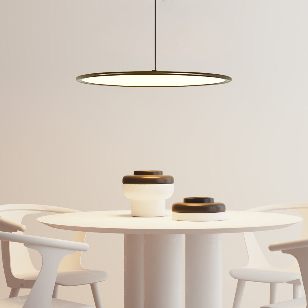 Minimalist Modern Circle Linear Industrial LED Pendant Light