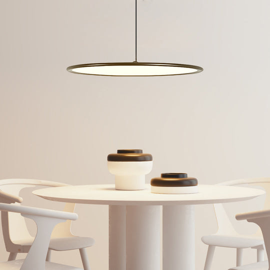 Minimalist Modern Circle Linear Industrial LED Pendant Light