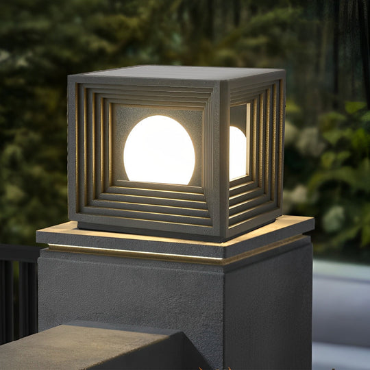 Square Solar Powered Waterproof LED Fence Post Lights