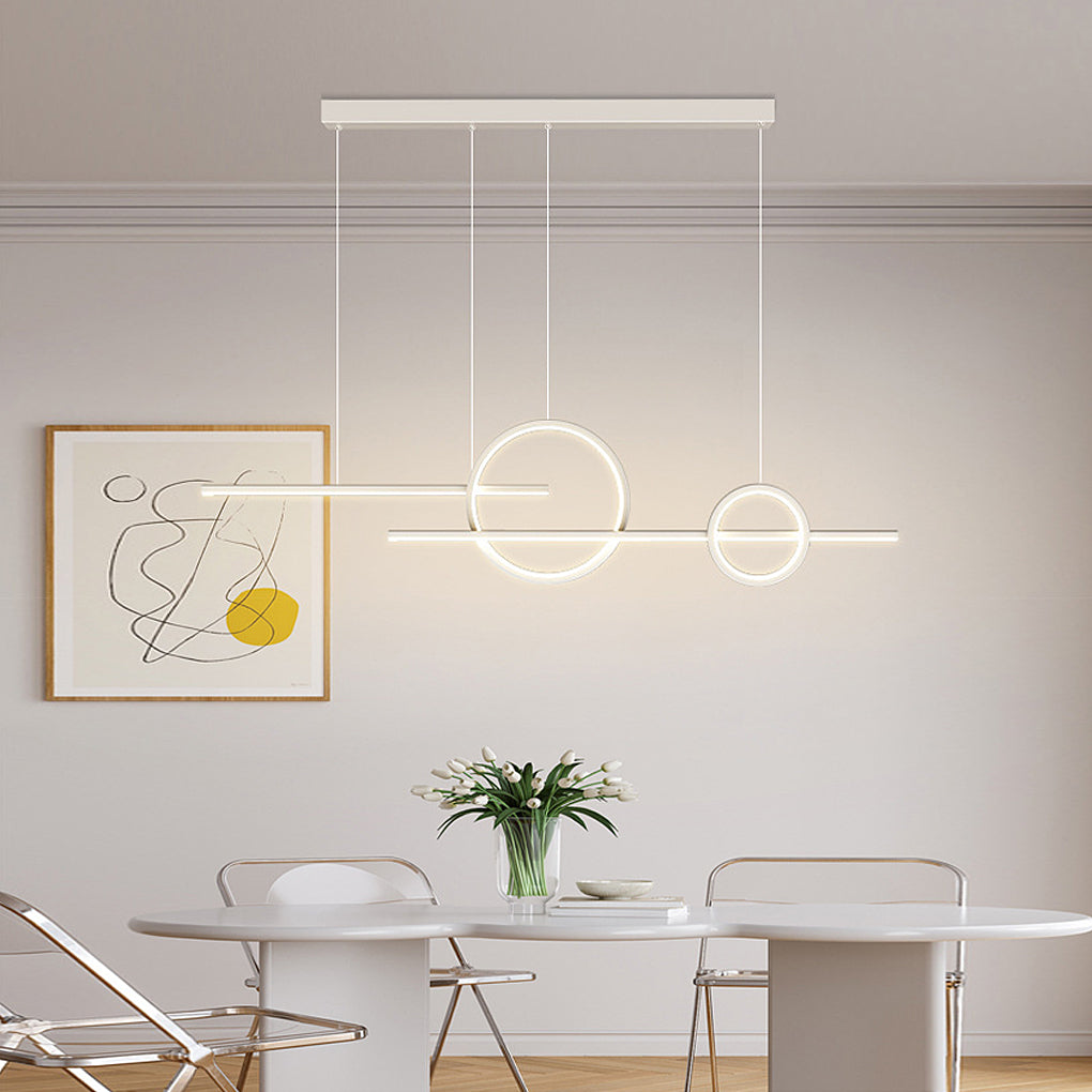 Circles Three-Step &amp; Stepless Dimmable LED Chandelier