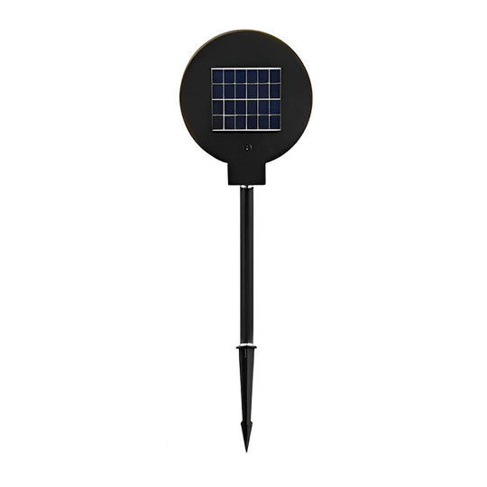 Modern Circular Black Solar LED Lawn Light