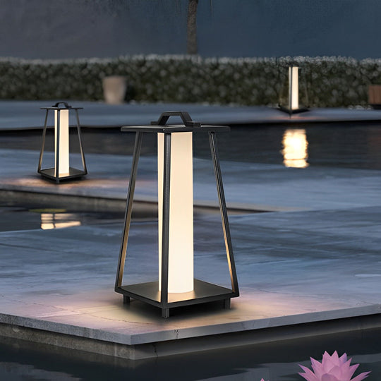 Portable Black LED Outdoor Floor Lamp – Waterproof &amp; Removable