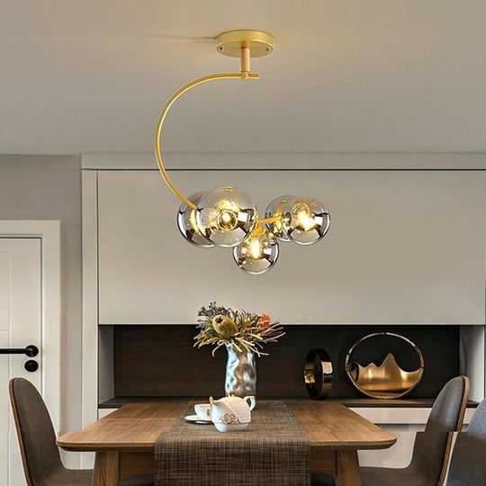 Nordic Style 5-Light Cluster Globe Chandelier