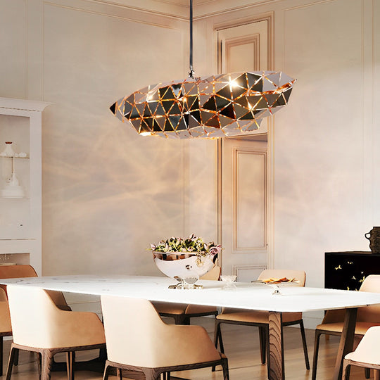 Irregular Decor Stainless Steel Hollow Creative Post Modern Chandelier