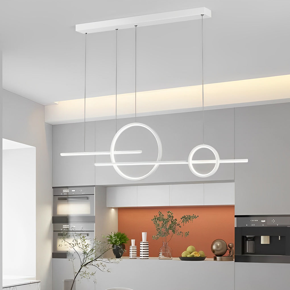 Circles Three-Step &amp; Stepless Dimmable LED Chandelier